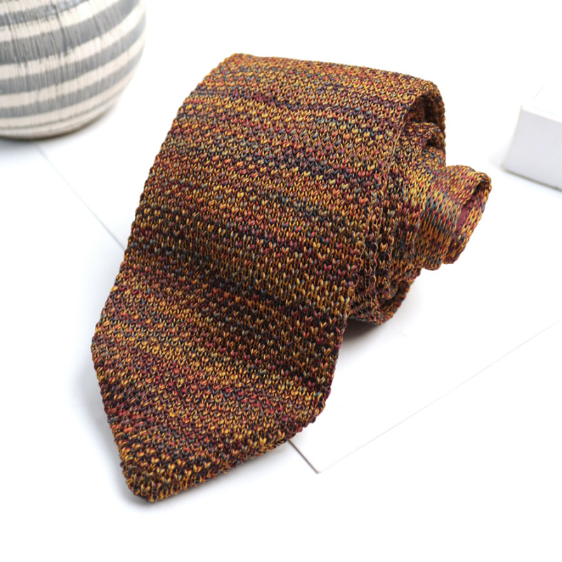 Ρετρό Βρετανικό Casual Ανδρικό Φόρεμα με Πλεκτό Γραβάτα σε Σχήμα Βέλους, Μονόχρωμο, Επαγγελματικό, Μαλλί, Γραβάτα