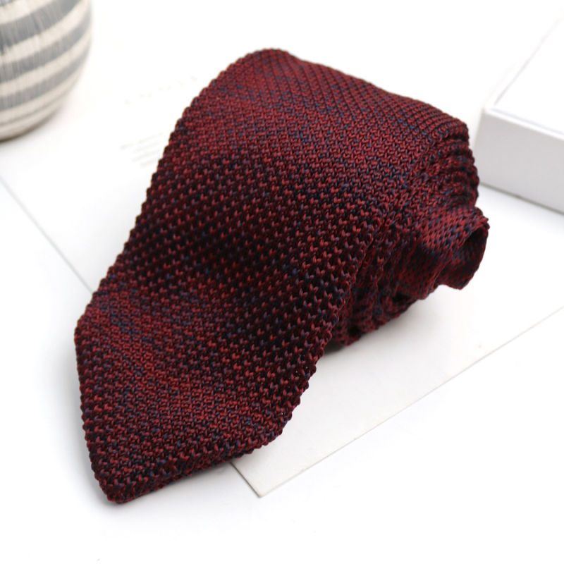 Ρετρό Βρετανικό Casual Ανδρικό Φόρεμα με Πλεκτό Γραβάτα σε Σχήμα Βέλους, Μονόχρωμο, Επαγγελματικό, Μαλλί, Γραβάτα