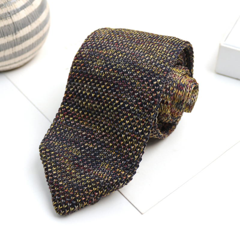 Ρετρό Βρετανικό Casual Ανδρικό Φόρεμα με Πλεκτό Γραβάτα σε Σχήμα Βέλους, Μονόχρωμο, Επαγγελματικό, Μαλλί, Γραβάτα