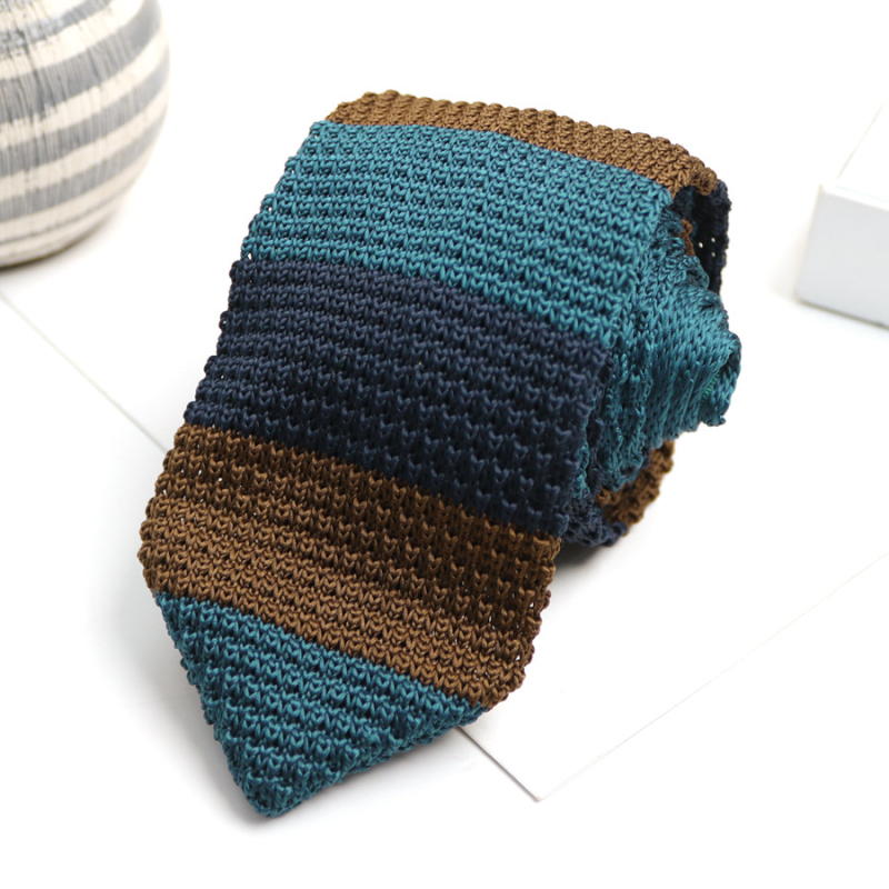 Ρετρό Βρετανικό Casual Ανδρικό Φόρεμα με Πλεκτό Γραβάτα σε Σχήμα Βέλους, Μονόχρωμο, Επαγγελματικό, Μαλλί, Γραβάτα