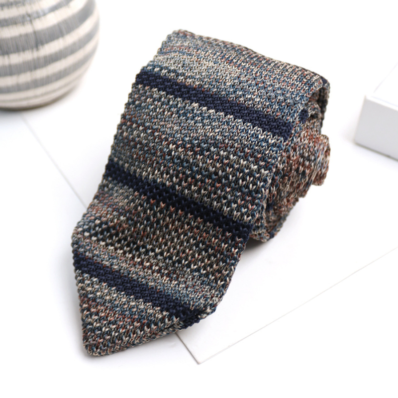 Ρετρό Βρετανικό Casual Ανδρικό Φόρεμα με Πλεκτό Γραβάτα σε Σχήμα Βέλους, Μονόχρωμο, Επαγγελματικό, Μαλλί, Γραβάτα