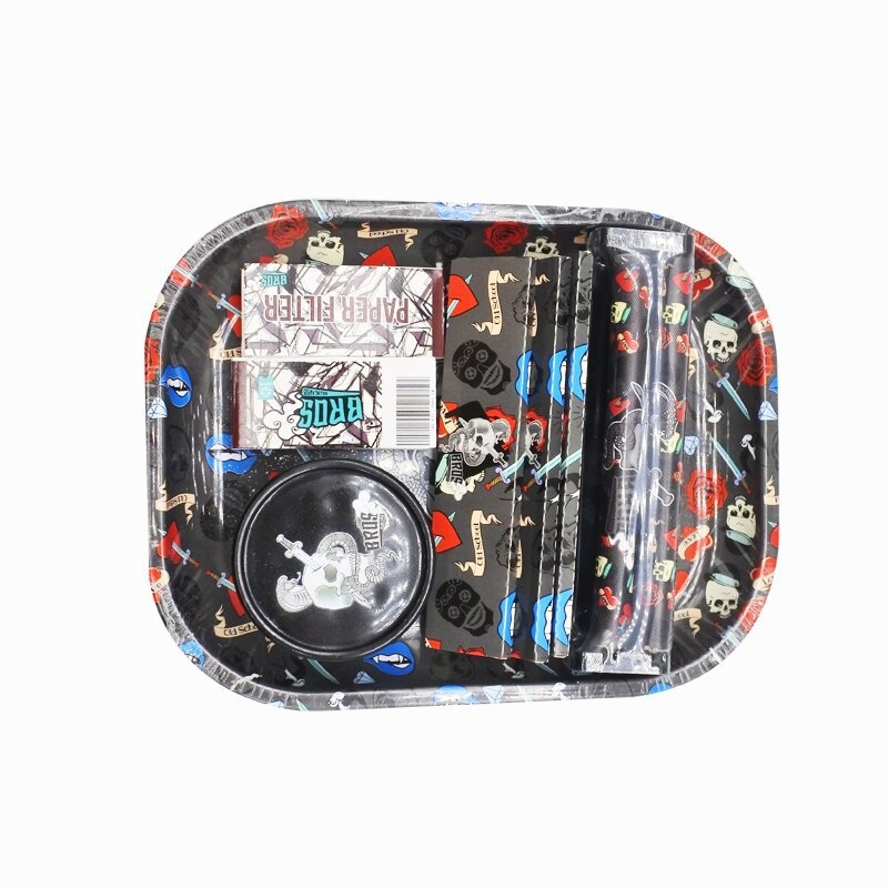 Pārrobežu karsti pārdodama bioloģiski noārdāma krāsu manuāla cigarešu paplātes paplāte, cigarešu dzirnaviņas, kas piemērotas divslāņu plastmasas dzirnaviņām