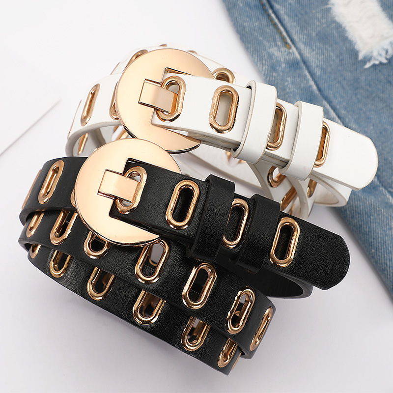 Europietiškas ir amerikietiškas įgaubtos formos tinklelio raudonas diržas moterims, itin ugningas dekoratyvinis džinsinis moteriškas neperforuotas diržas, didmeninė prekyba.