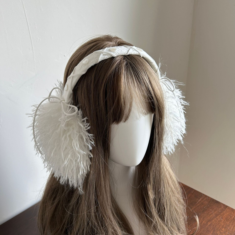 Fabrică toamna și iarna noi pliabile imitație de lână de plajă mărită caldă căști de protecție pentru urechi la modă cool Y2K punk nișă pungi pentru urechi