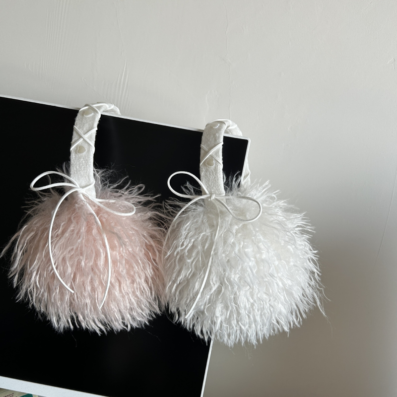 Fabrică toamna și iarna noi pliabile imitație de lână de plajă mărită caldă căști de protecție pentru urechi la modă cool Y2K punk nișă pungi pentru urechi