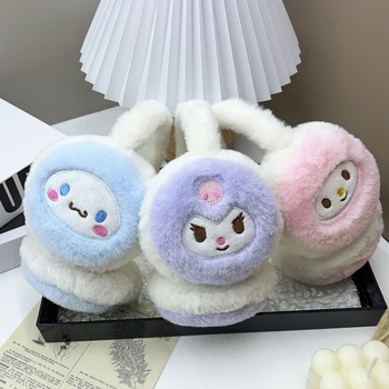 Sanrio χειμερινές νέες ωτοασπίδες ανδρικές βελούδινες ωτοασπίδες για κορίτσια που ιππεύουν χαριτωμένα αντιανεμικά ζεστά αυτιά αντιψυκτικά ωτοασπίδες