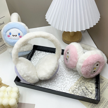 Sanrio χειμερινές νέες ωτοασπίδες ανδρικές βελούδινες ωτοασπίδες για κορίτσια που ιππεύουν χαριτωμένα αντιανεμικά ζεστά αυτιά αντιψυκτικά ωτοασπίδες