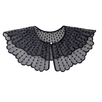 Νέο γυναικείο σάλι με δαντέλα και κούφιο σχέδιο, καλοκαιρινό, κορεάτικο στυλ, ευέλικτο διακοσμητικό προστατευτικό λαιμού με φούστα και γιλέκο, ψεύτικο γιακά