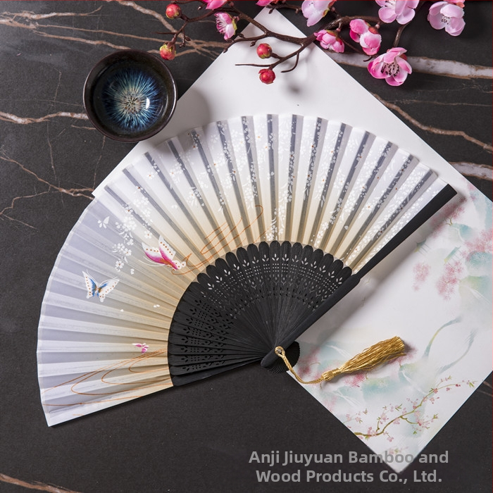 Sklopivi ventilator Hanfu ženske kostime drevnog stila ljetni retro bambusov ventilator kineski stil nacionalni modni sklopivi prijenosni ventilator