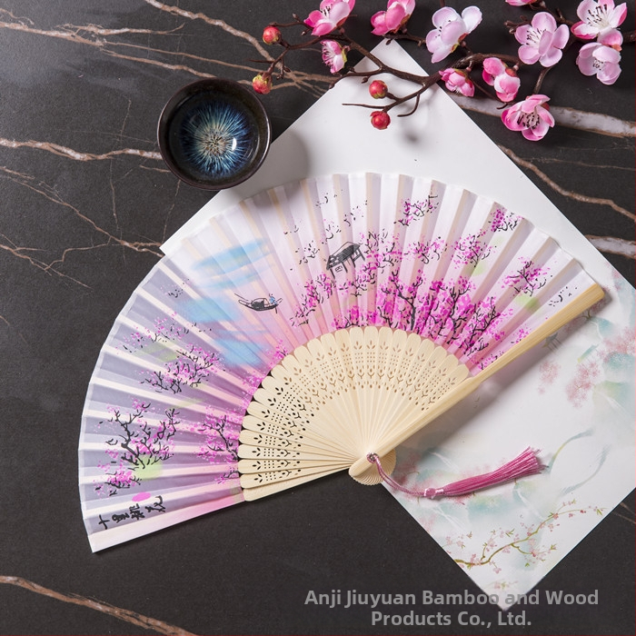 Sklopivi ventilator Hanfu ženske kostime drevnog stila ljetni retro bambusov ventilator kineski stil nacionalni modni sklopivi prijenosni ventilator