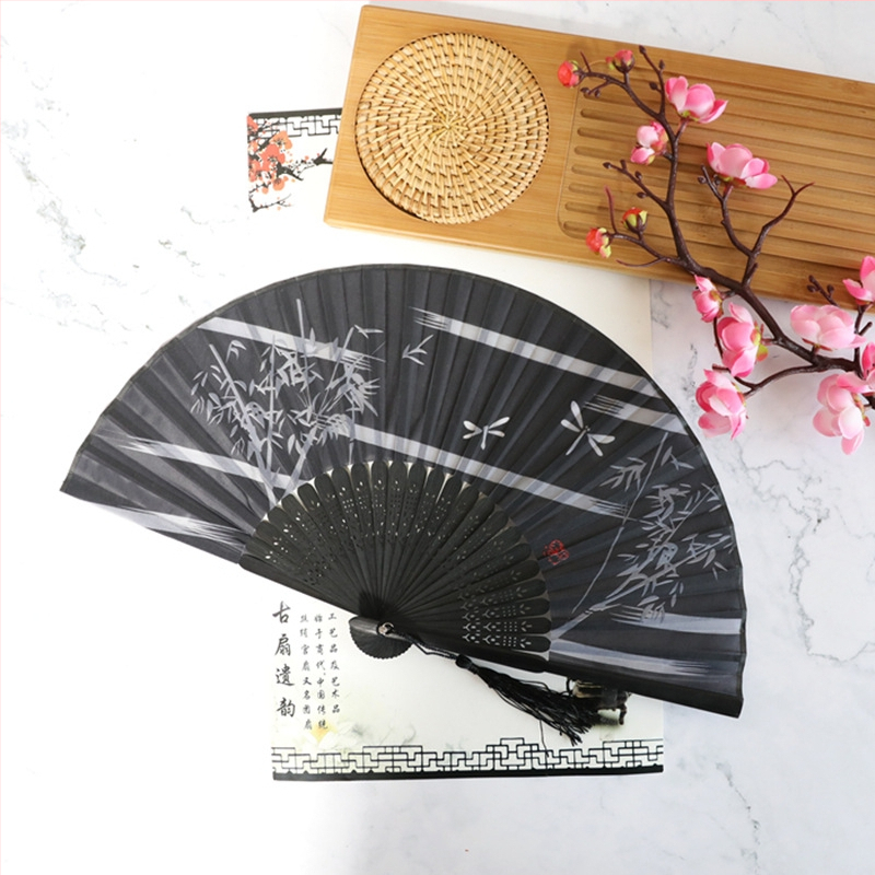 Sklopivi ventilator Hanfu ženske kostime drevnog stila ljetni retro bambusov ventilator kineski stil nacionalni modni sklopivi prijenosni ventilator