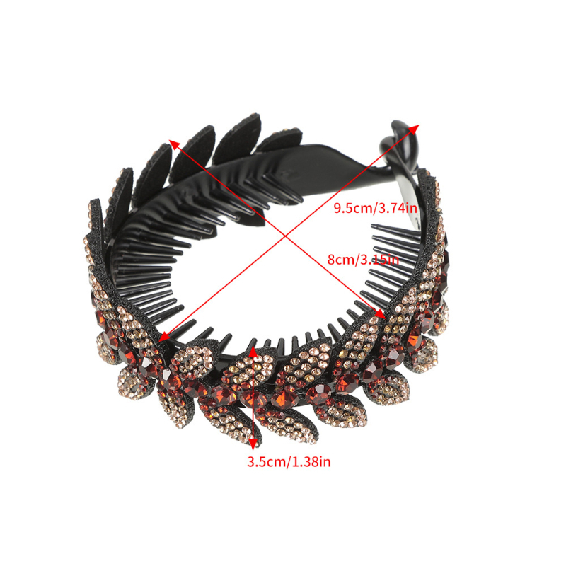 Accesorii de păr cu cap sferic, stras, frunză de măslin, ondulator de păr, agrafă de păr feminină, cap profesional, clemă răsucită cu flori, cataramă completă cu coadă de cal cu diamant,