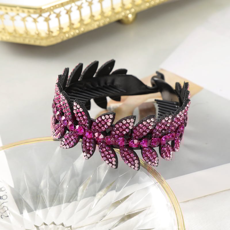 Accesorii de păr cu cap sferic, stras, frunză de măslin, ondulator de păr, agrafă de păr feminină, cap profesional, clemă răsucită cu flori, cataramă completă cu coadă de cal cu diamant,