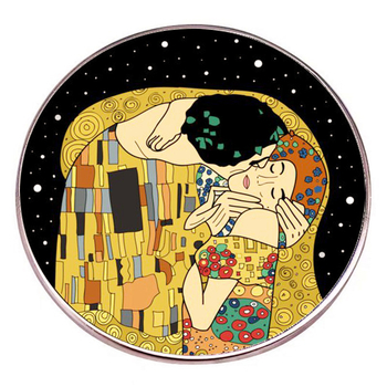 Broșă Der Kuss kiss pictură în ulei taffklimm simbolism insignă insignă din aliaj metalic