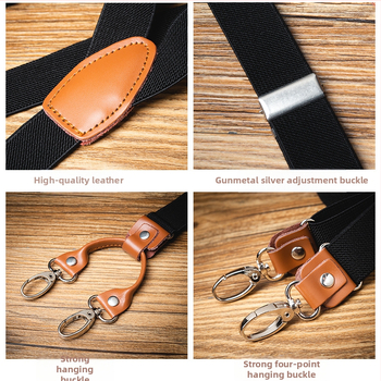 Αμερικανικό ρετρό κλιπ ζαρτιέρας με αγκράφα, ανδρικό παντελόνι για ενήλικες, παντελόνι για άνδρες, παντελόνι για άνδρες, ανθεκτικό, αντιολισθητικό, ανθεκτικό