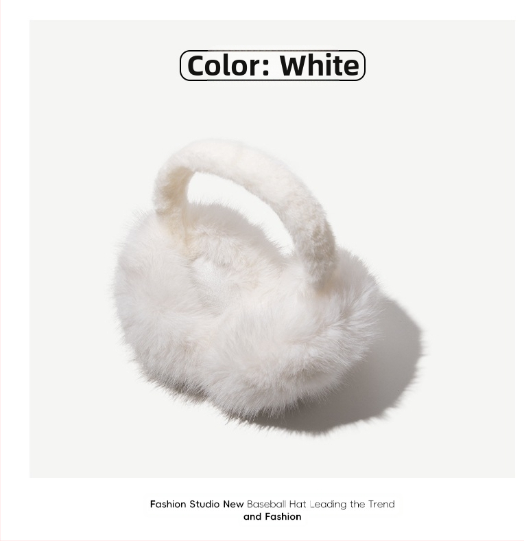 Λευκές γυναικείες ωτοασπίδες χειμωνιάτικες χαριτωμένες βελούδινες 2024 νέες ωτοασπίδες ζεστές χοντρές τρέμολο διανομή μικρού κόκκινου βιβλίου