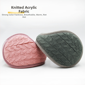 Χειμερινές, ζεστές, ωτοασπίδες για πίσω χρήση, μαλακές και άνετες, μονόχρωμες πλεκτές ωτοασπίδες, μοντέρνα, ζεστή τσάντα προστασίας αυτιών