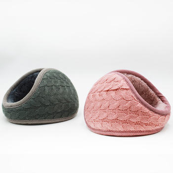 Χειμερινές, ζεστές, ωτοασπίδες για πίσω χρήση, μαλακές και άνετες, μονόχρωμες πλεκτές ωτοασπίδες, μοντέρνα, ζεστή τσάντα προστασίας αυτιών