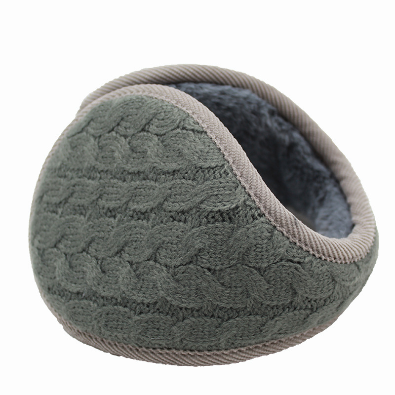 Зимни горещо продавани задни носещи наушници, меки и удобни едноцветни плетени наушници, модна топла чанта за защита на ушите