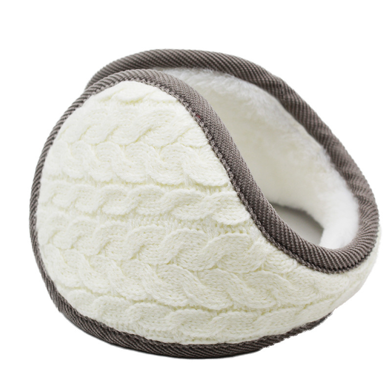 Зимни горещо продавани задни носещи наушници, меки и удобни едноцветни плетени наушници, модна топла чанта за защита на ушите