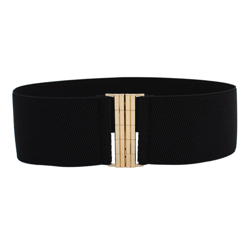 Moteriška languota suknelė su sagtimi, tampria juosmens juosta, dekoratyvinė suknelė, deranti prie juosmens, tampri, plati juosmens juosta, trys dydžiai.