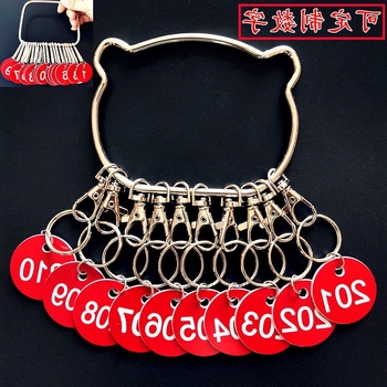 Ρετρό μπρελόκ με παχύρρευστο μπρελόκ, δαχτυλίδι κλειδιού, μεγάλη μπρελόκ, αποθήκη αυτοκινήτου, ξενοδοχείο, αποθήκευση κλειδιών ιδιοκτήτη