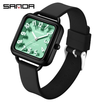 Sanda νέο προϊόν εξέτασης ειδικό ρολόι φοιτητής απλό ρολόι χαλαζία τάσης σιλικόνης ταινία τετράγωνο αδιάβροχο ρολόι χονδρικής