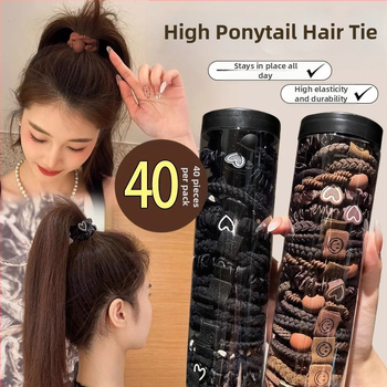 Plaukų juosta, plaukų virvė, moteriška suaugusiųjų 2024 m. nauja plaukų juosta, „Ponda Tail“, elastinga, patvari guminė juosta, galvos juosta, galvos apdangalas