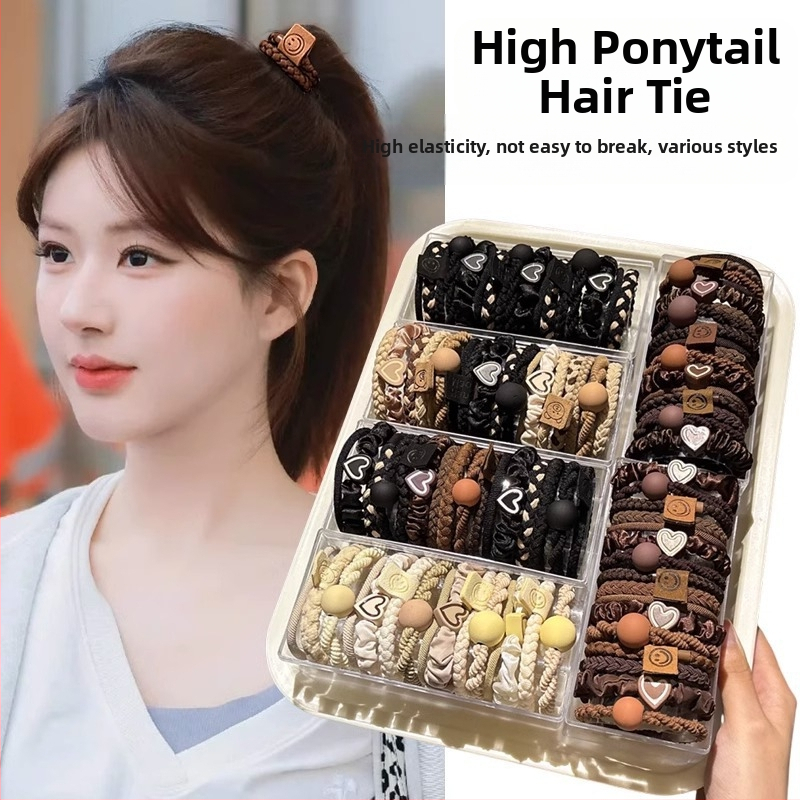 Plaukų juosta, plaukų virvė, moteriška suaugusiųjų 2024 m. nauja plaukų juosta, „Ponda Tail“, elastinga, patvari guminė juosta, galvos juosta, galvos apdangalas