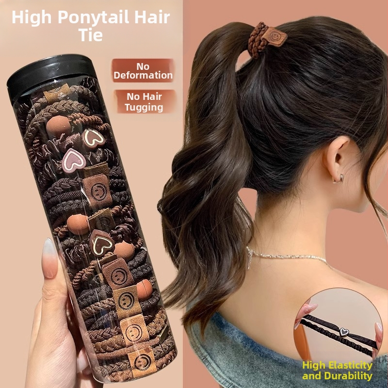 Лента за коса, въже за коса за жени за възрастни, нова 2024 г., лента за коса, опашка Ponda, висока еластична, издръжлива, гумена лента, лента за глава