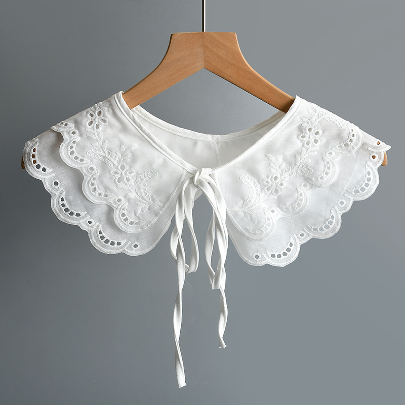 Moteriška netikra apykaklė su sagtimi, lėlės formos, tuščiavidurė, siuvinėta, dekoratyvinė, vasarinė netikra apykaklė