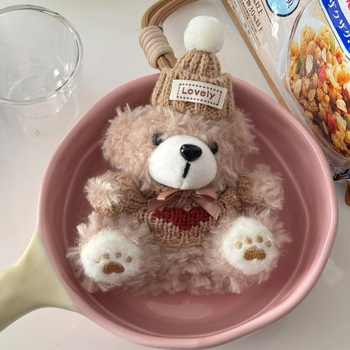 Μικρή Αρκούδα Χαριτωμένο Φθινόπωρο και Χειμώνας Κορίτσι Κρεμαστό Μπρελόκ Κορεατικό Στυλ Φιόγκος Ψυχρός Καπέλο 2025 Νέα Πόρπη Τσάντας Έκρηξης Διαδικτύου