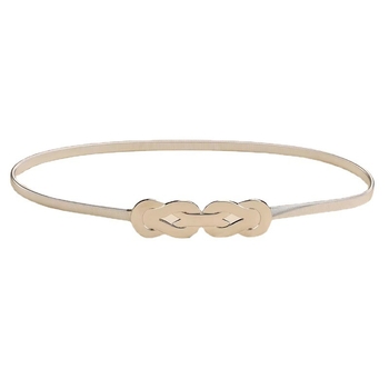 Νέα ελαστική λεπτή ζώνη για γυναίκες του 2025, ευέλικτο κούμπωμα μέσης με μεταλλική αλυσίδα και χρυσή αλυσίδα μέσης