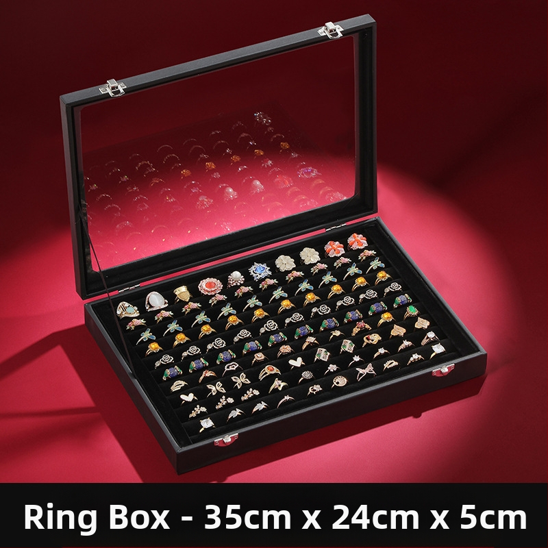 Didelės talpos papuošalų laikymo dėžutė Papuošalų dėžutė Papuošalų demonstracinė dėžutė Auskarai Auskarai, karoliai, apyrankės Žiedų dėžutė