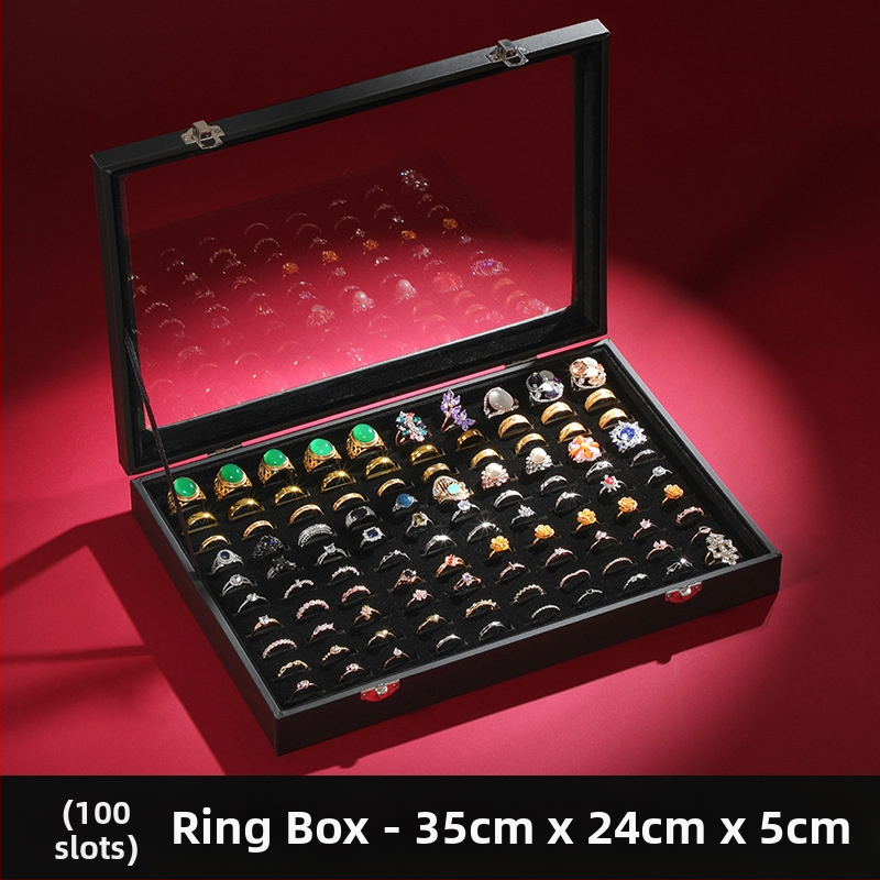 Didelės talpos papuošalų laikymo dėžutė Papuošalų dėžutė Papuošalų demonstracinė dėžutė Auskarai Auskarai, karoliai, apyrankės Žiedų dėžutė