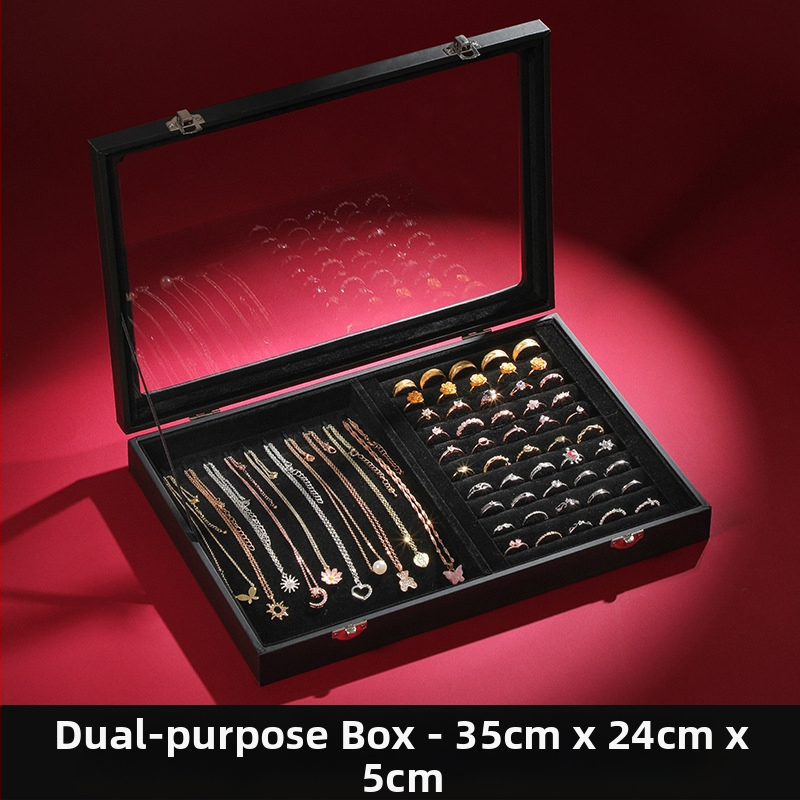 Didelės talpos papuošalų laikymo dėžutė Papuošalų dėžutė Papuošalų demonstracinė dėžutė Auskarai Auskarai, karoliai, apyrankės Žiedų dėžutė