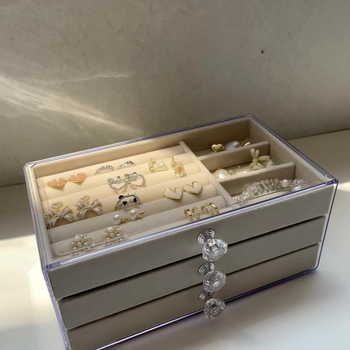 Priehľadná akrylová úložná krabička na šperky, náušnice, náušnice, úložný priestor na náušnice, domácnosť, náramok, náhrdelník, antioxidačná šperkovnica