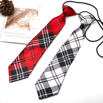 Nauji studentiški moteriški profesionalūs marškiniai, patogūs užtrauktuku kaklaraiščiai su užtrauktuku, madingi britiški kaklaraiščiai