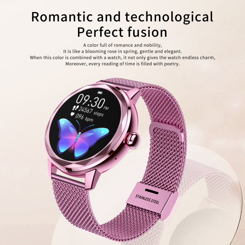 2024 m. naujas moteriškas išmanusis laikrodis, mados dovanų sportinis žingsniamatis, širdies ritmas, menstruacijų laikotarpis, išmanioji apyrankė, tiesioginis pristatymas
