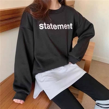 Ευέλικτη μικρή λευκή φούστα με βάση, κουρτίνα μαγικού γλουτού, σε στρώσεις με φούτερ με λευκή άκρη, εσωτερική στρώση, κουρτίνα μικρού γλουτού Internet Celebrity, μισού μήκους