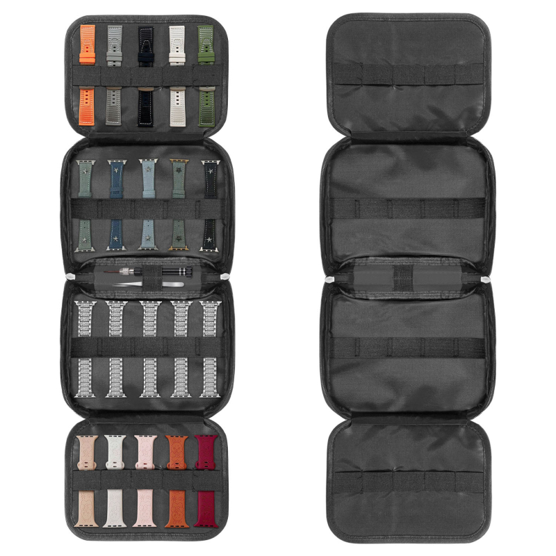 „Amazon“ perkamiausias laikrodžių dirželių kosmetikos krepšys, laikrodžių dirželių laikymo dėžutė, nešiojamas laikrodžių dirželių krepšys, 20 laikrodžių dirželių kosmetikos krepšys