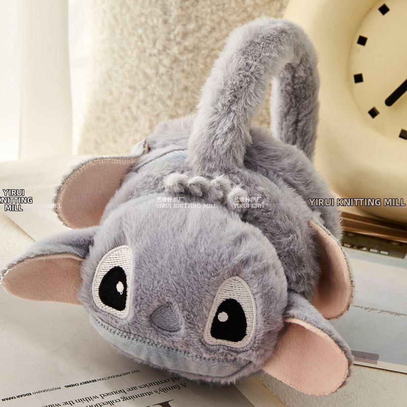 Žiemos vaikų animacinių filmukų „Stitchai“ šiltos ausinės, ausų rankovės, pliušinės, atsparios šalčiui, sutirštintos, šiltos ausų apsaugos ausų maišeliai