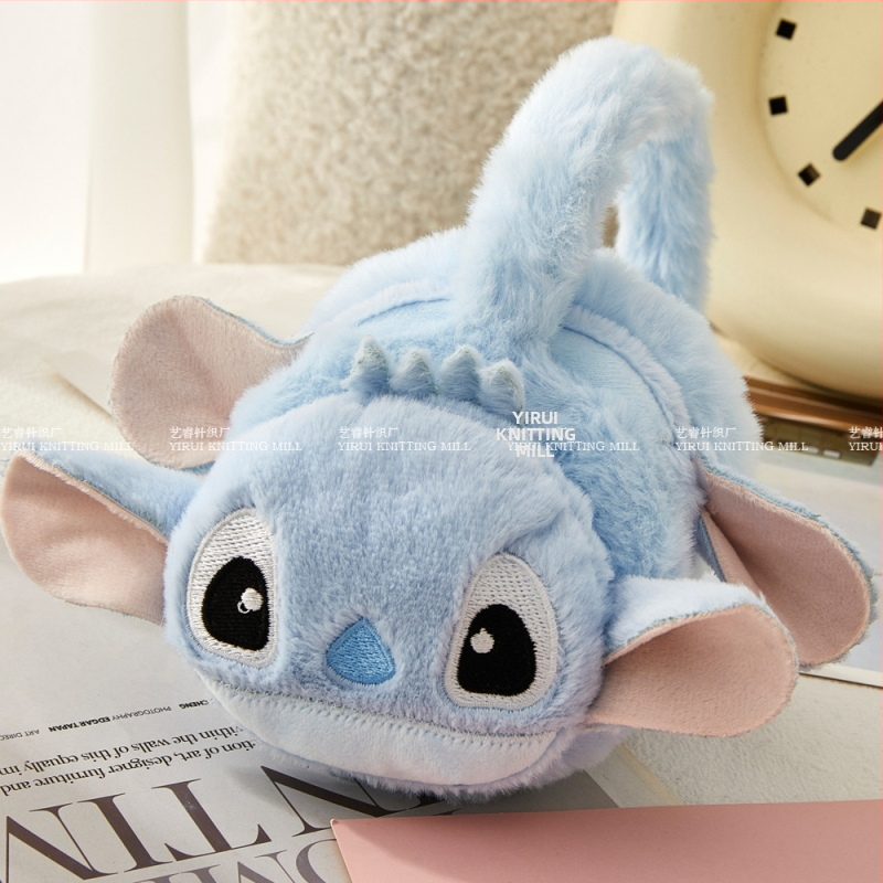 Žiemos vaikų animacinių filmukų „Stitchai“ šiltos ausinės, ausų rankovės, pliušinės, atsparios šalčiui, sutirštintos, šiltos ausų apsaugos ausų maišeliai