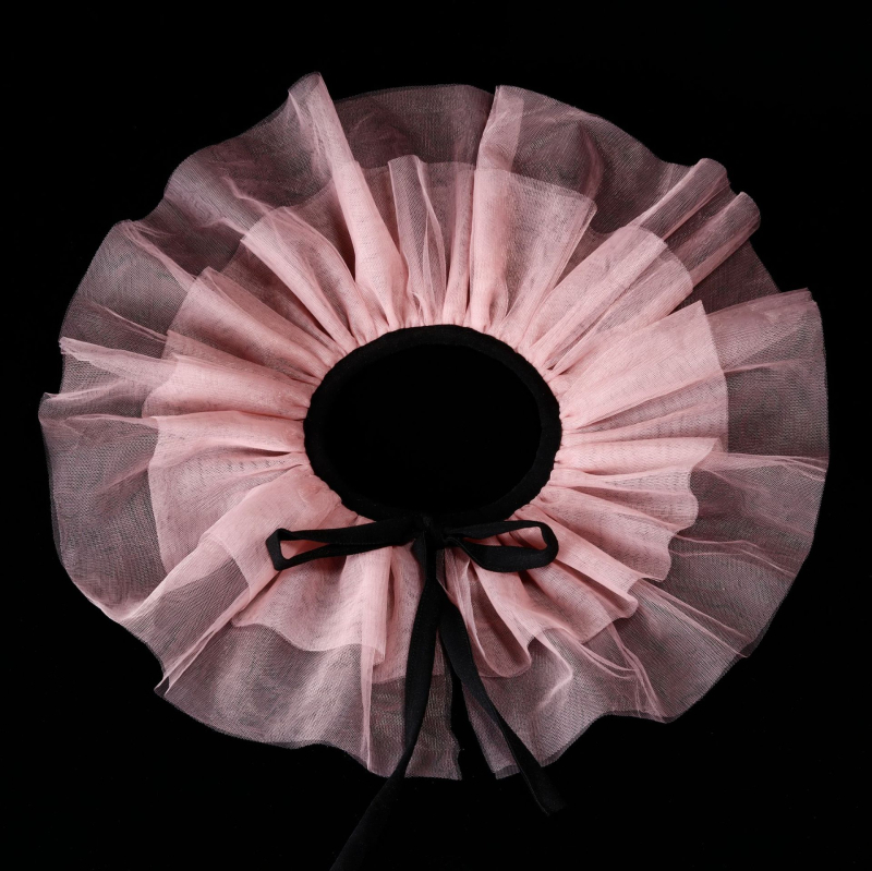 Tarpvalstybinis „Amazon“ pūkuotas tinklelio netikras antkaklis Helovinui, klouno pasirodymui, maskarado kaklo papuošalas, fotografijos aksesuarai, rekvizitai