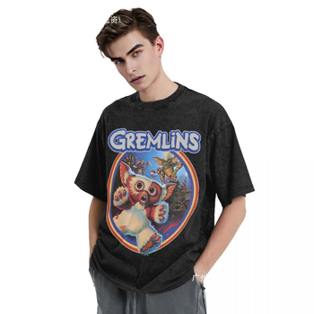 Πλυμένο μπλουζάκι Gremlin 84 T-Shirts Gizmo 80s Χριστουγεννιάτικη ταινία