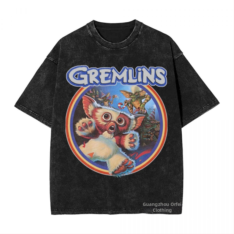 Išplauti marškinėliai Gremlin 84 marškinėliai Gizmo 80s Kalėdinis filmas