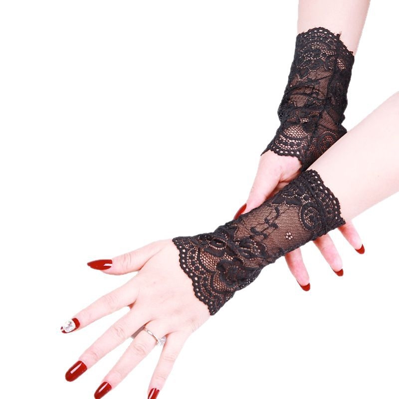 Gamintojo didmeninė prekyba vasarinėmis elastinėmis nėriniuotomis trumpomis pirštinėmis, apsaugančiomis nuo saulės, vairuojant, neslystančiomis moteriškomis plonomis pirštinėmis, didmeninė prekyba