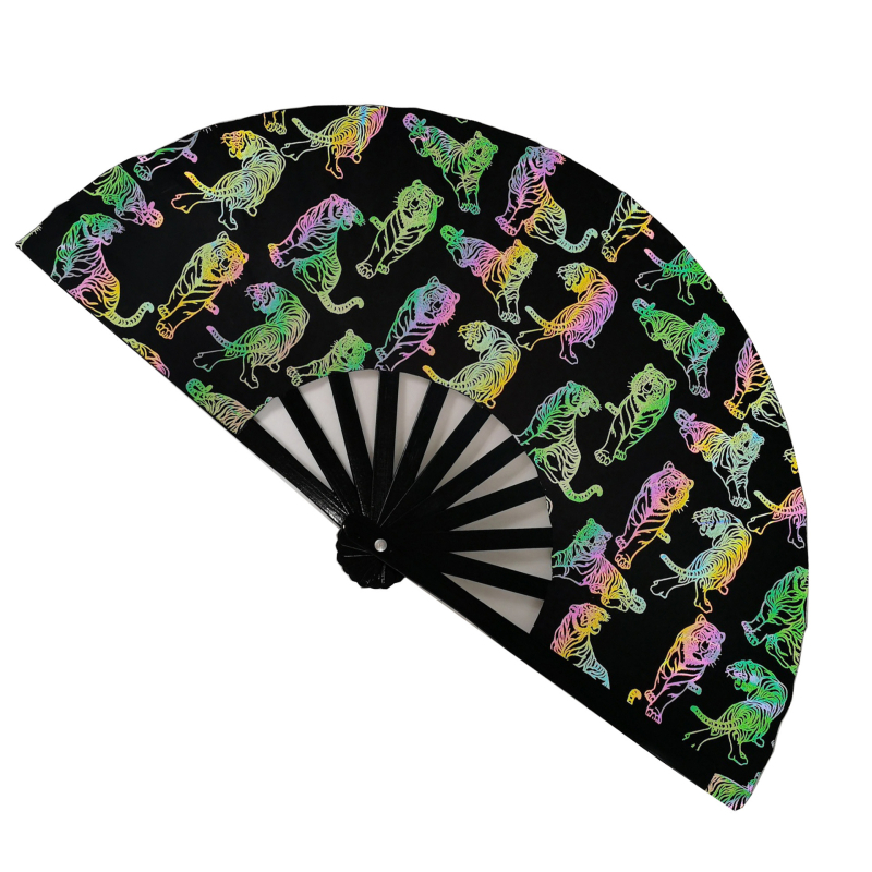 Ανακλαστικός υφασμάτινος ανεμιστήρας 33cm, ανακλαστικός υφασμάτινος ανεμιστήρας, ανακλαστικός ανεμιστήρας Kung Fu για πάρτι, πτυσσόμενος ανεμιστήρας