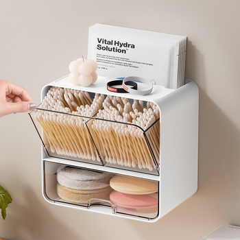 Kodumajapidamises kasutatav tualettruum, kosmeetika, puuvillane seinale kinnitatav hoiukarp, puudripuhastus, vatitups, vatitupsu paigutuskarp, ühiselamu juukseaksessuaaride hoiuriiul