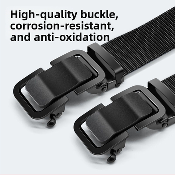 Ζώνη από καμβά για άνδρες με υφή, εξωτερική, στρατιωτική εκπαίδευση, casual, παντελόνι για όλους τους αγώνες, απομίμηση νάιλον, μοντέρνα, αυτόματη ζώνη με αγκράφα